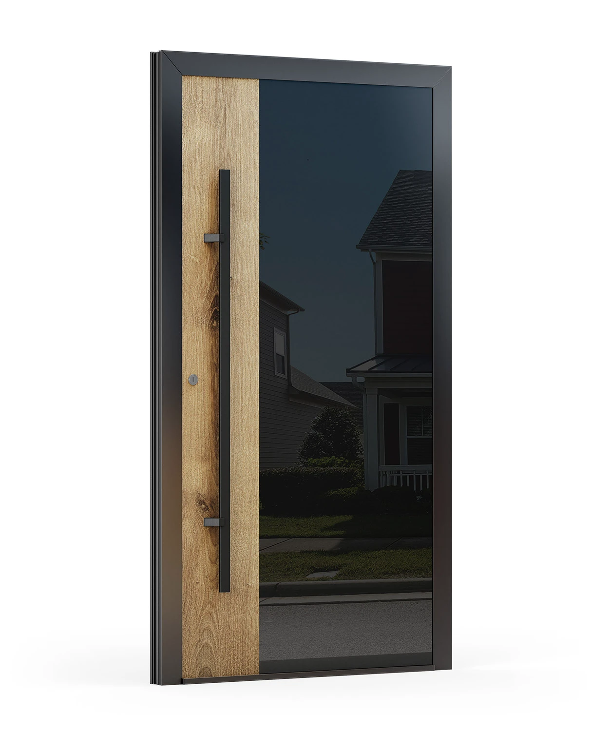 Espace Habitat Grand Est Menuiserie intérieure - Porte d'entrée gamme 9 bois porte pvc aluminium Forbach Saint Avold Metz - Thionville Nancy